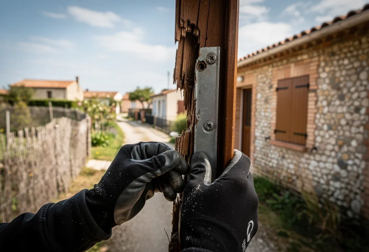 Mise en sécurité d'une porte après effraction à Torreilles