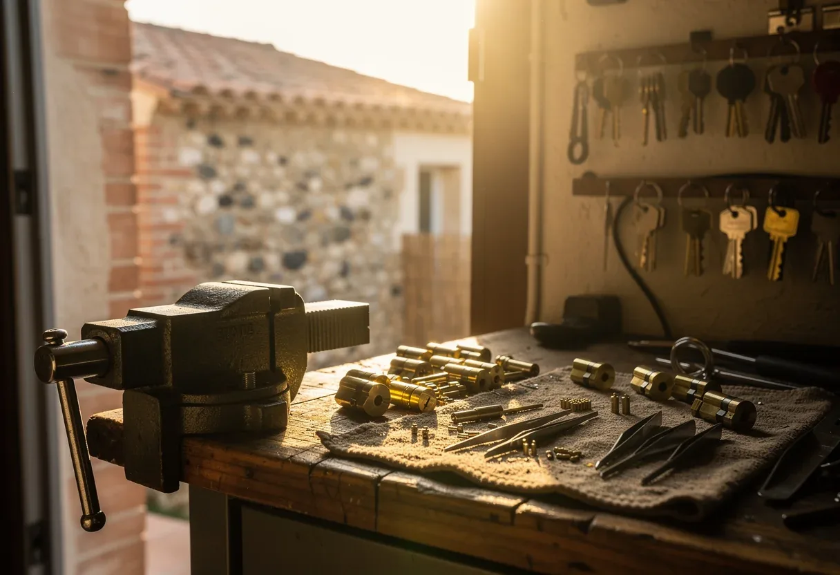 L'établi de l'atelier du serrurier de Torreilles